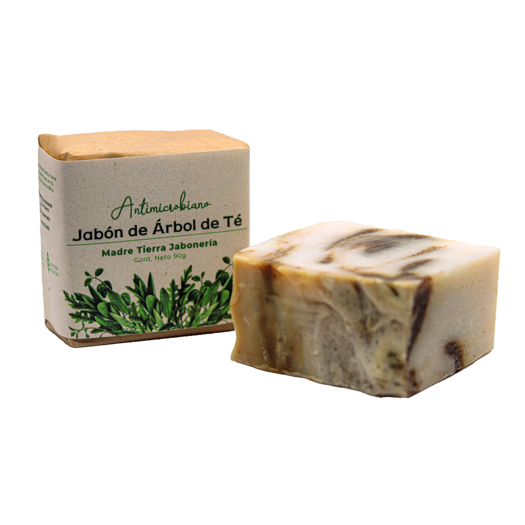 Jabón natural artesanal de árbol de té 90gr