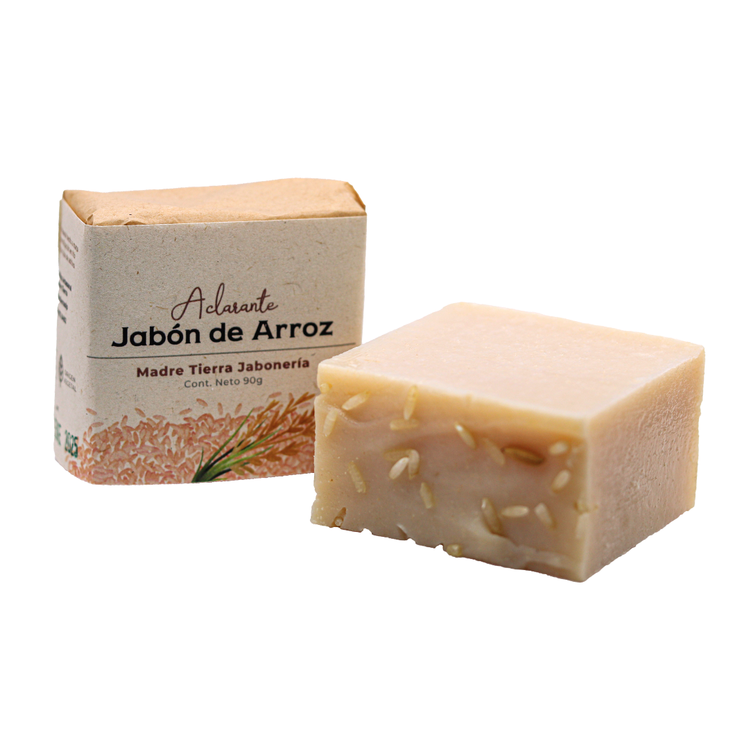 Jabón natural artesanal de arroz 90g