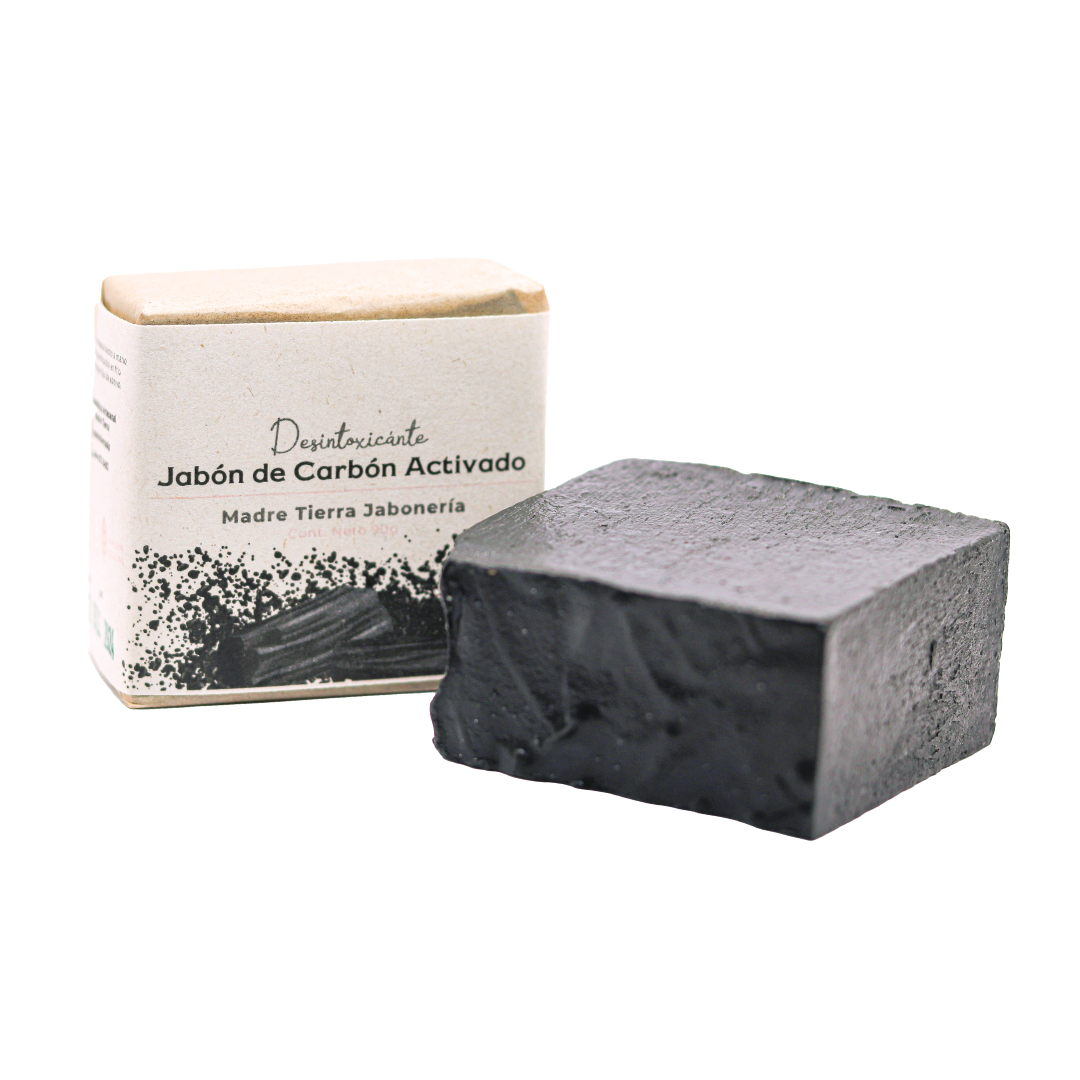 Jabòn natural artesanal de carbón activado 90gr