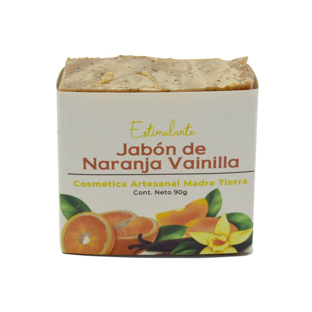 Jabón natural artesanal de naranja vainilla 90gr