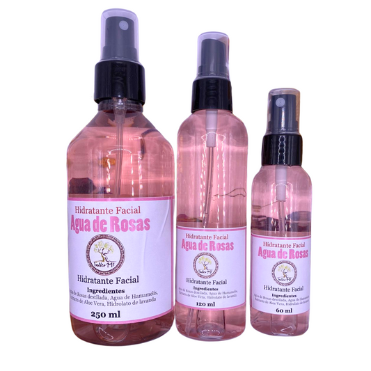 Agua de rosas hidratante facial