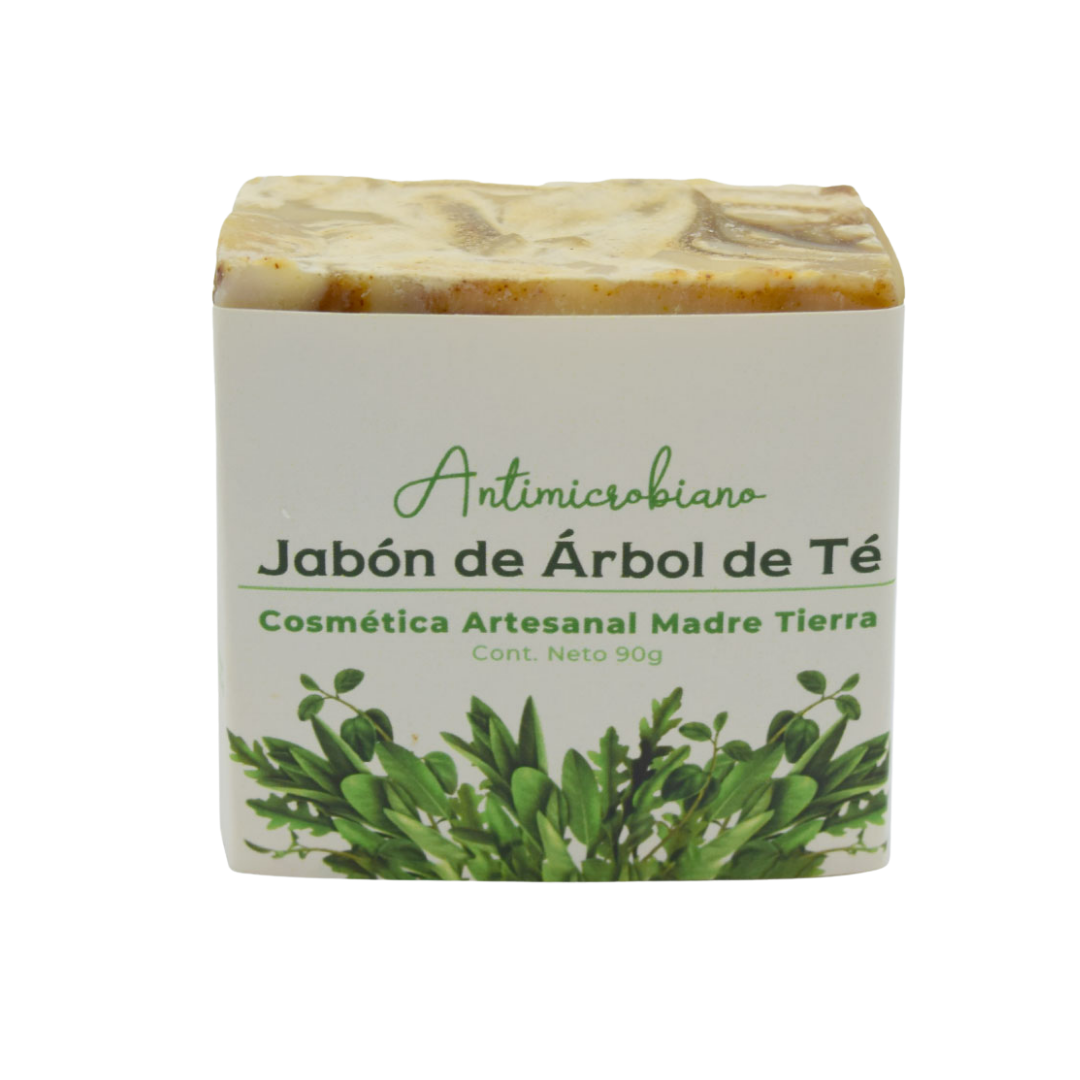 Jabón natural artesanal de árbol de té 90gr