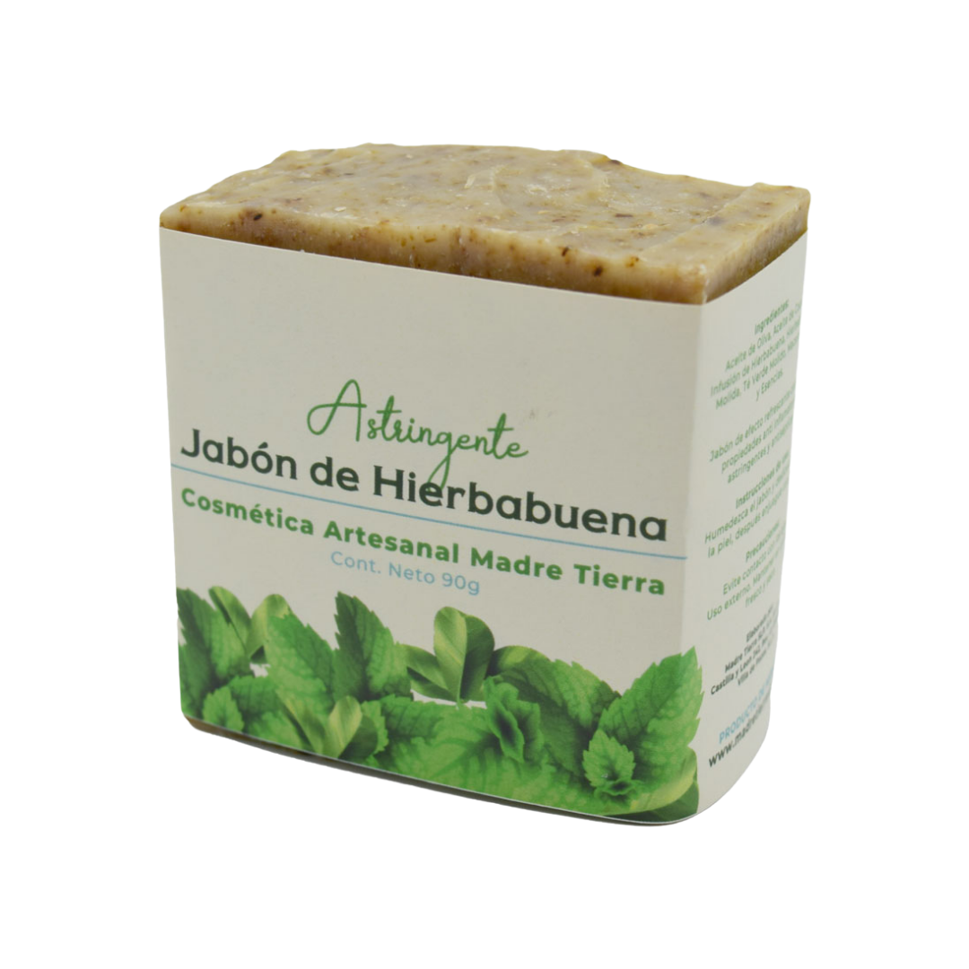 Jabón natural artesanal de hierbabuena 90gr