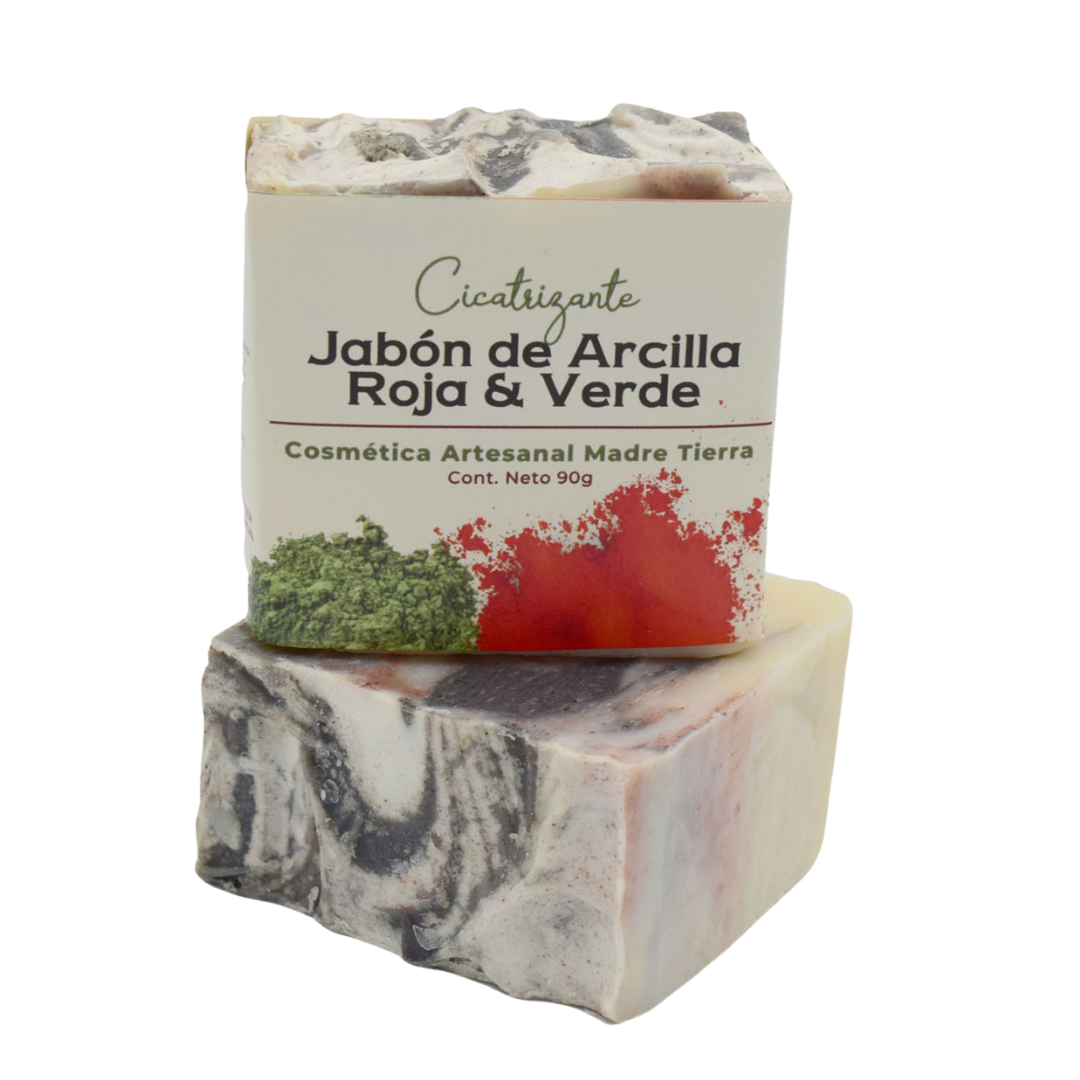 Jabón natural artesanal de arcillas 90gr