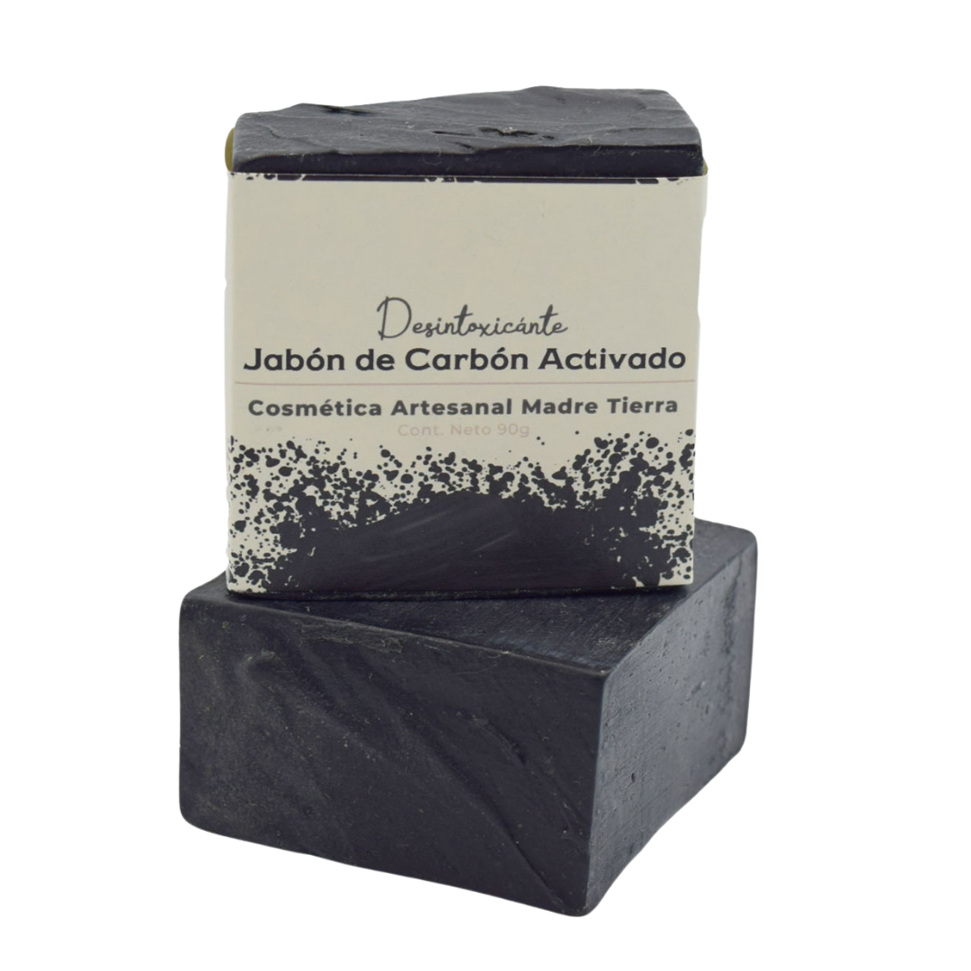 Jabòn natural artesanal de carbón activado 90gr