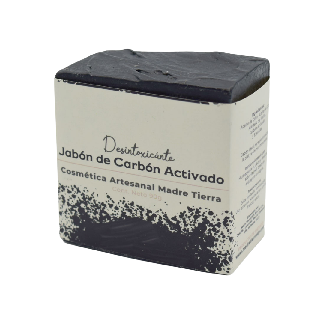 Jabòn natural artesanal de carbón activado 90gr