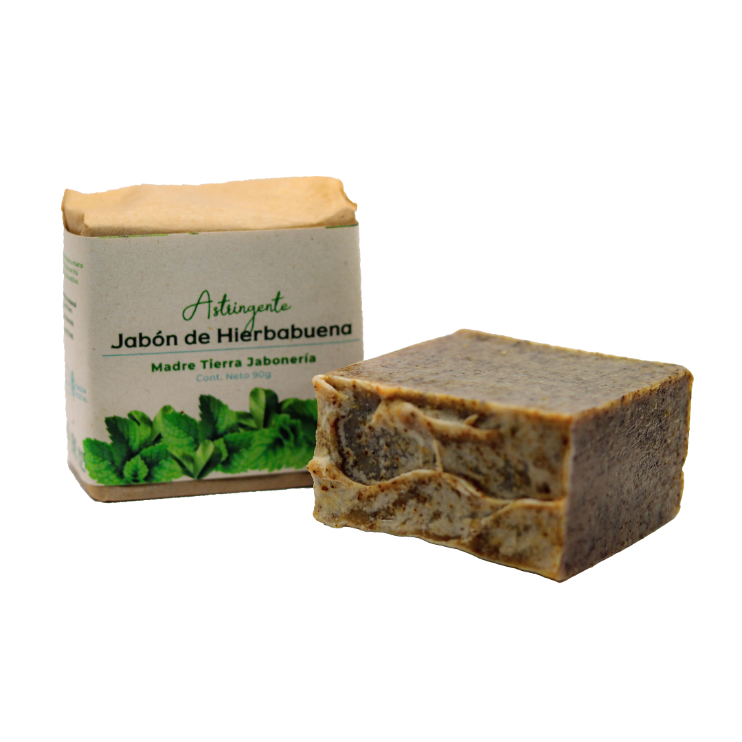 Jabón natural artesanal de hierbabuena 90gr