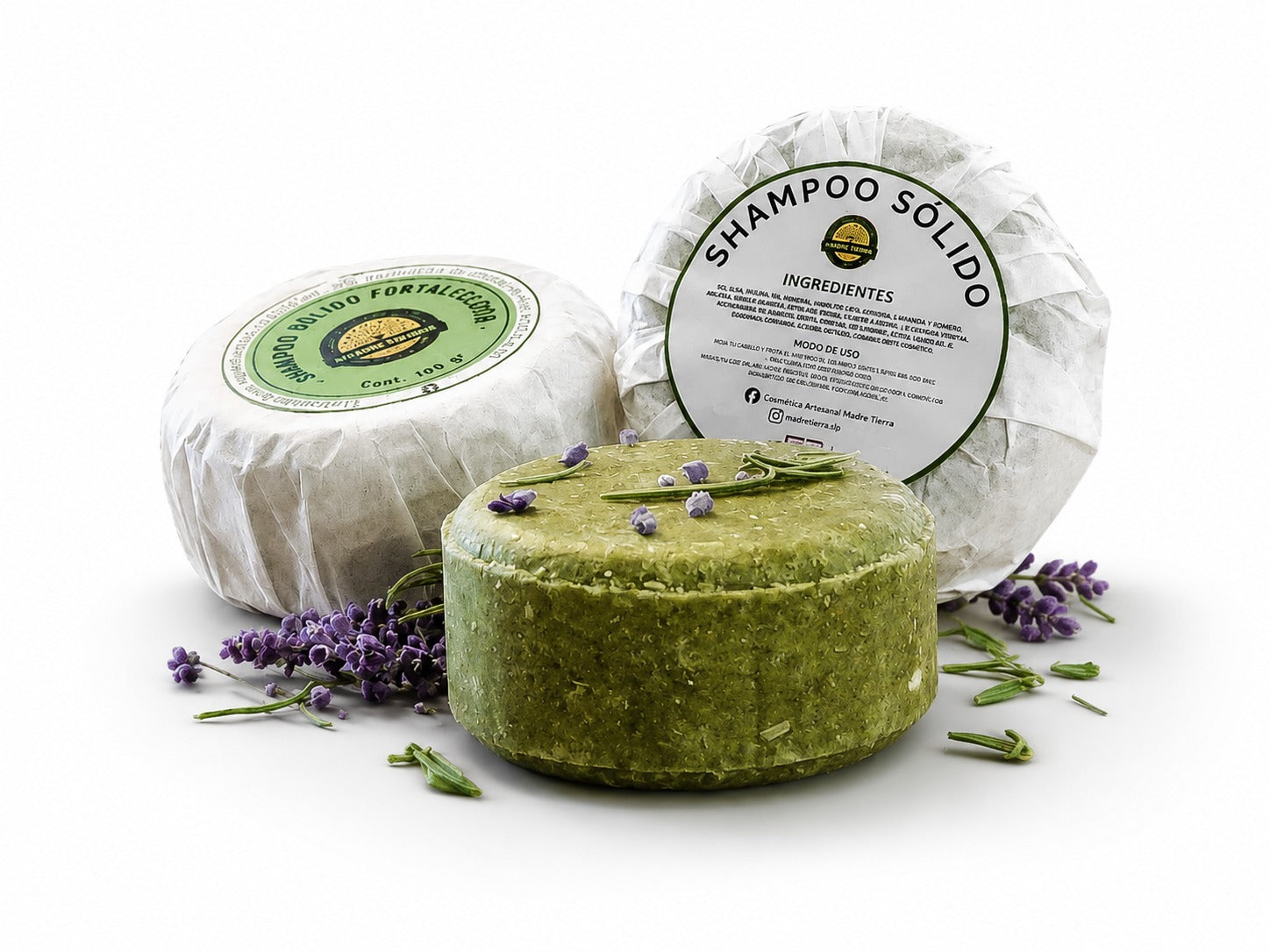 Shampoo Sólido Fortalecedor – Romero y Lavanda | 100 g