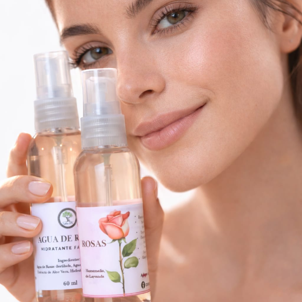 Agua de Rosas & Hamamelis – Tónico Facial Natural